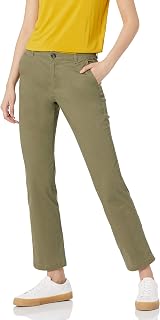 Amazon Essentials Women's Slim Fit Straight Leg Stretch Twill Chino Pant