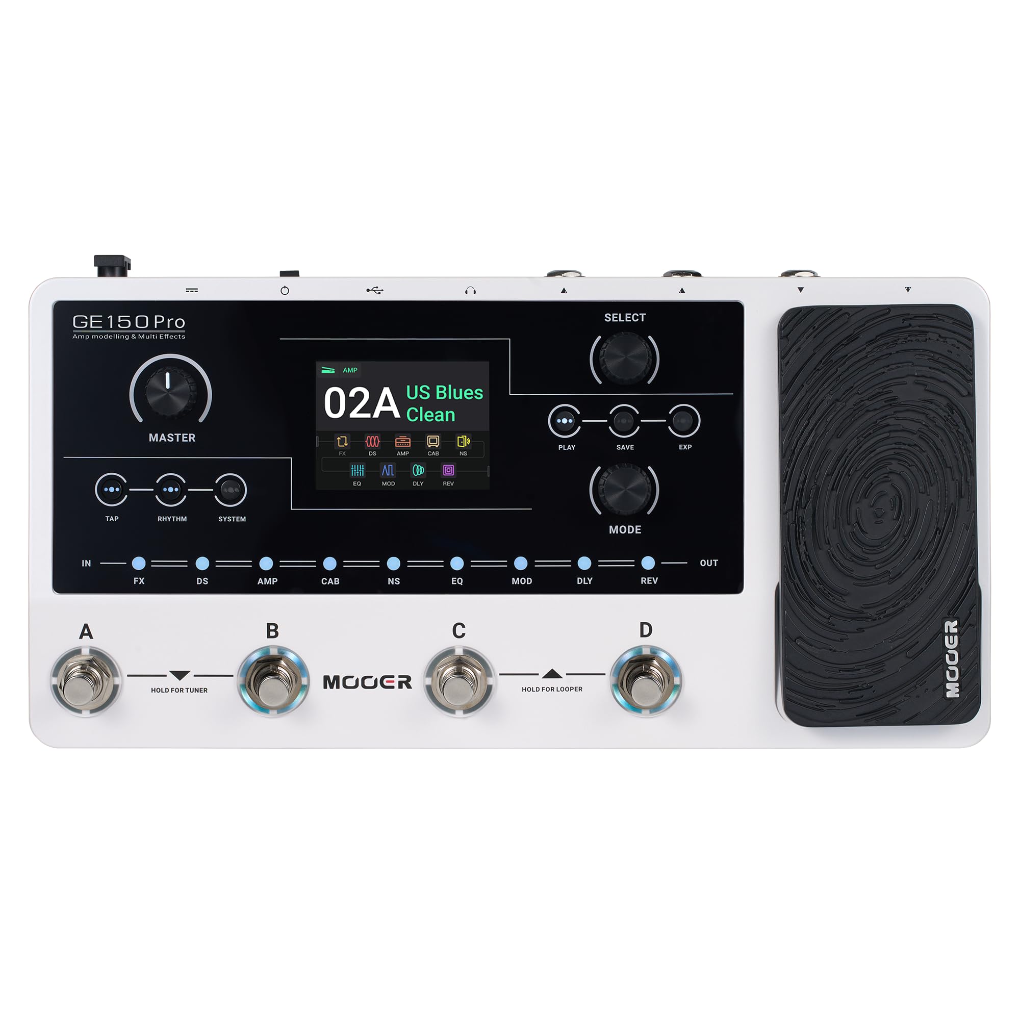 MOOER GE150 Pro Guitar Multi Effects Processor, 200 Presets & 170 Effects, NAM &