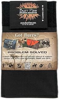 Burr Paw Burr Removal Tool for Dogs, Clothes, Horses and Hunting Gear - Multi-Purpose Deburring Accessory for Removing Sticky Burrs (Black)