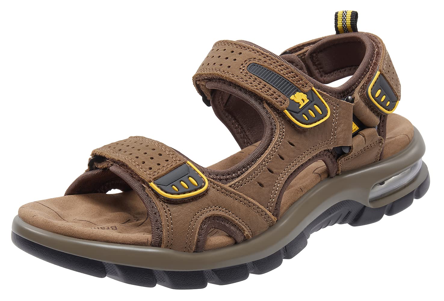 CAMEL CROWN Men's Leather Sandals for Hiking Walking Beach Treads Water Athletic