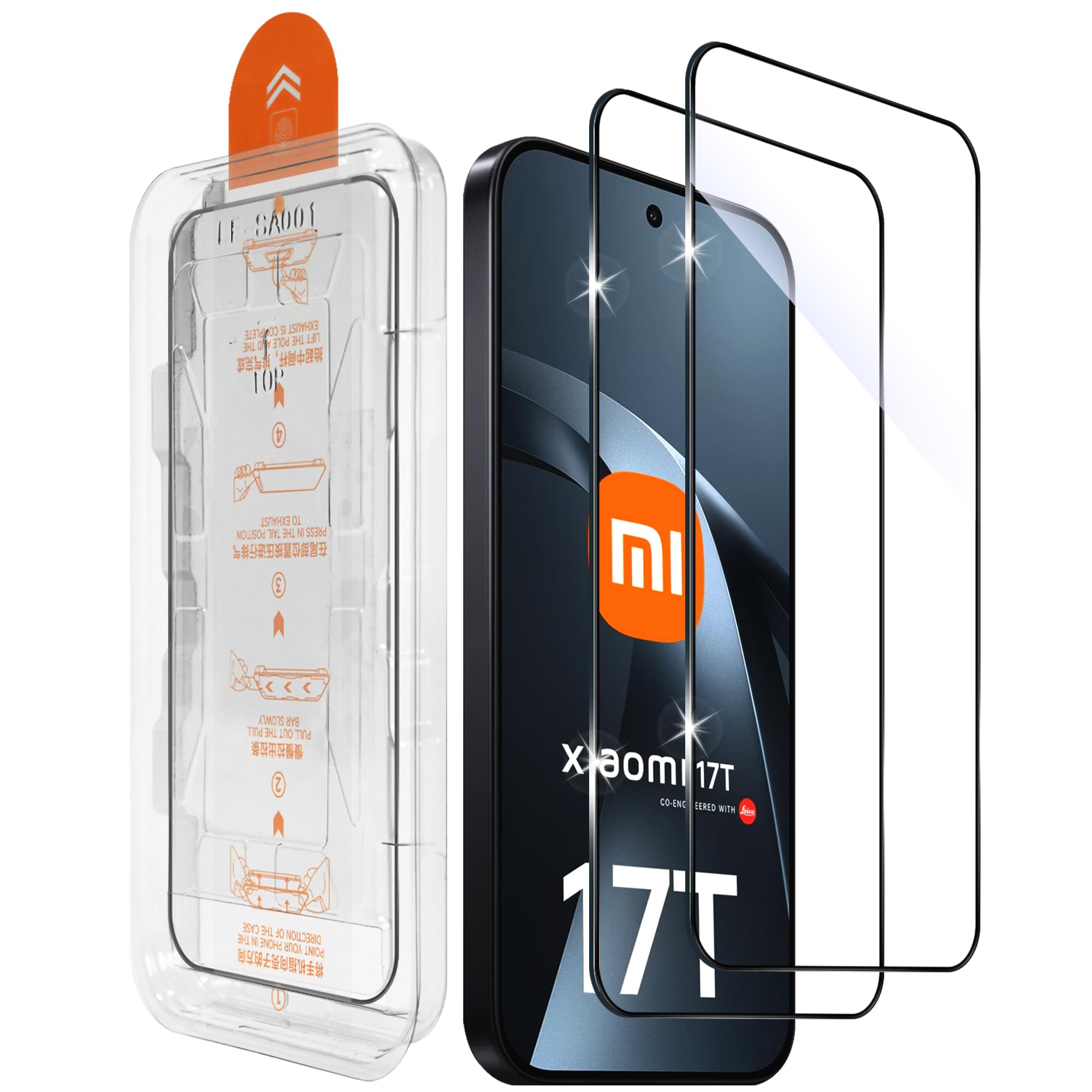Aerku Screen Protector for Xiaomi Mi 17T 5G, Tempered Glass 9H Ultra HD Anti-scr