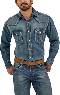 Wrangler Men's Authentic Cowboy Cut Western Work Long Sleeve Shirt