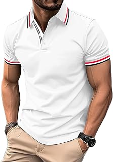 SwissWell Men's Polo Shirt Short Sleeve Golf Polo Shirt Lightweight Summer Shirts Breathable T Shirt Quick Dry