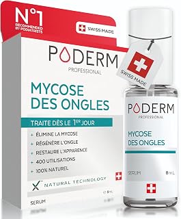 PODERM - MYCOSIS NAIL TREATMENT 2in1 | With exceptional powerful antifungal and repairing plants | Professional foot care | Easy & fast | Swiss Made