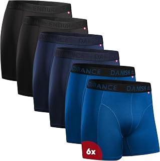 DANISH ENDURANCE Running Boxers, Long or Normal Legs, Pack of 6