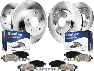 Detroit Axle - Brake Kit for 07-11 Toyota Camry 08-12 Avalon | 07-12 Lexus ES350 Replacement 2008-2011, 11.65" inch Front and 11.06" inch Rear Disc Brake Rotors and Ceramic Brake Pads