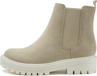Soda Pilot ~ Womens Low Heel Chelsea Fashion Ankle Boots w/ Double Elastic Gore