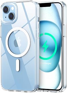 Magnetic for iPhone 14 Case/iPhone 13 case, [Compatible with MagSafe][Not Yellowing][Military-Grade Protection] Crystal Clear Shockproof Protective case 6.1 inch(Clear)