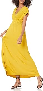 Amazon Essentials Women's Fit and Flare Waisted Jersey Maxi Dress (Available in Plus Size)