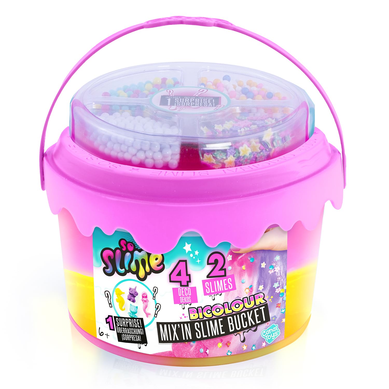 So Slime Mix'in sime bucket | Ready to Play, Multicolour Slime Bucket | 3 colour