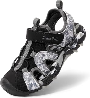 DREAM PAIRS Children's Sandals for Boys and Girls, Outdoor Sports Sandals Closed Toe, Water Shoes, Non-Slip Breathable Sandals, Hiking, Beach, Walking, Summer for Children