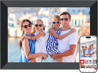 Frameo 10.1" WiFi Digital Picture Frame | HD IPS touchscreen, auto-rotate, photo/video sharing from anywhere via Frameo App, Christmas gift for parents/grandparents