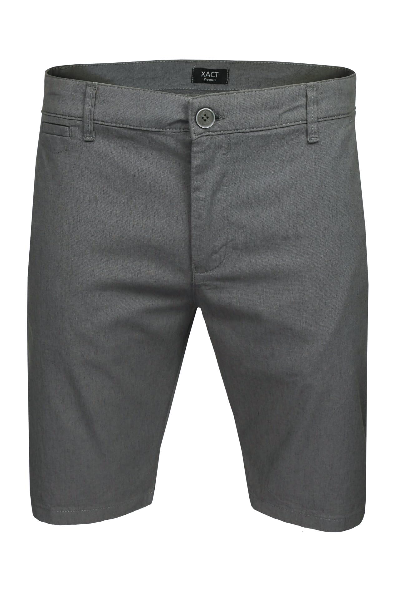 Xact Men's Premium Tailored Linen Blend Chino Shorts