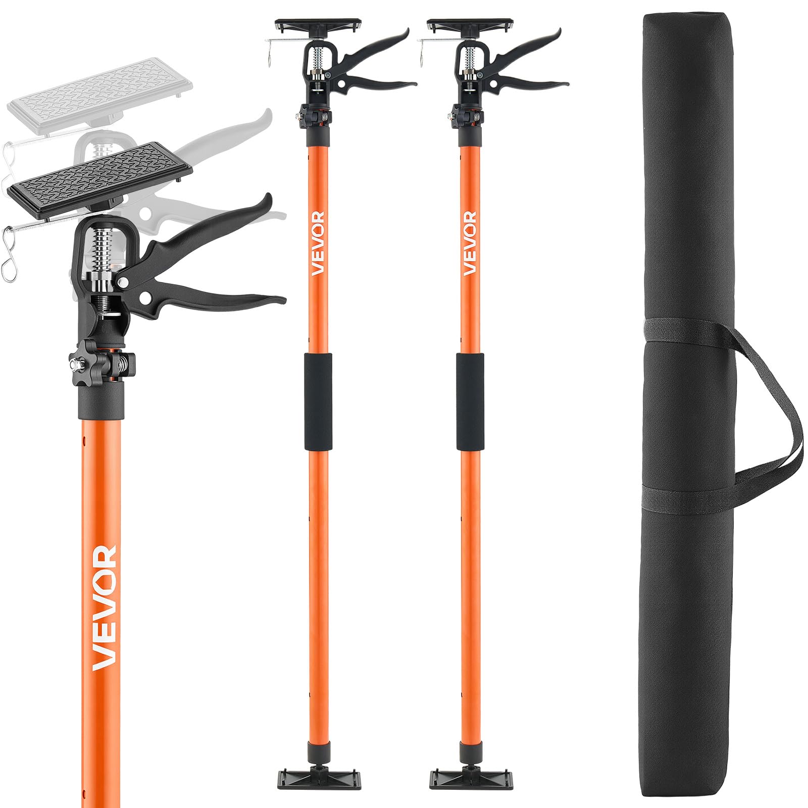 VEVOR Cabinet Jack Support Pole, 2-Pack, 45.7-114.2 Inch Steel Telescopic Quick 