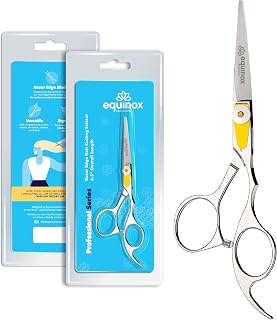 Equinox Professional Razor Edge Series Barber Hair Cutting Scissors - Japanese Stainless Steel Salon Scissors - 6.5” Overall Length - Fine Adjustment Tension Screw - Premium Shears for Hair Cutting