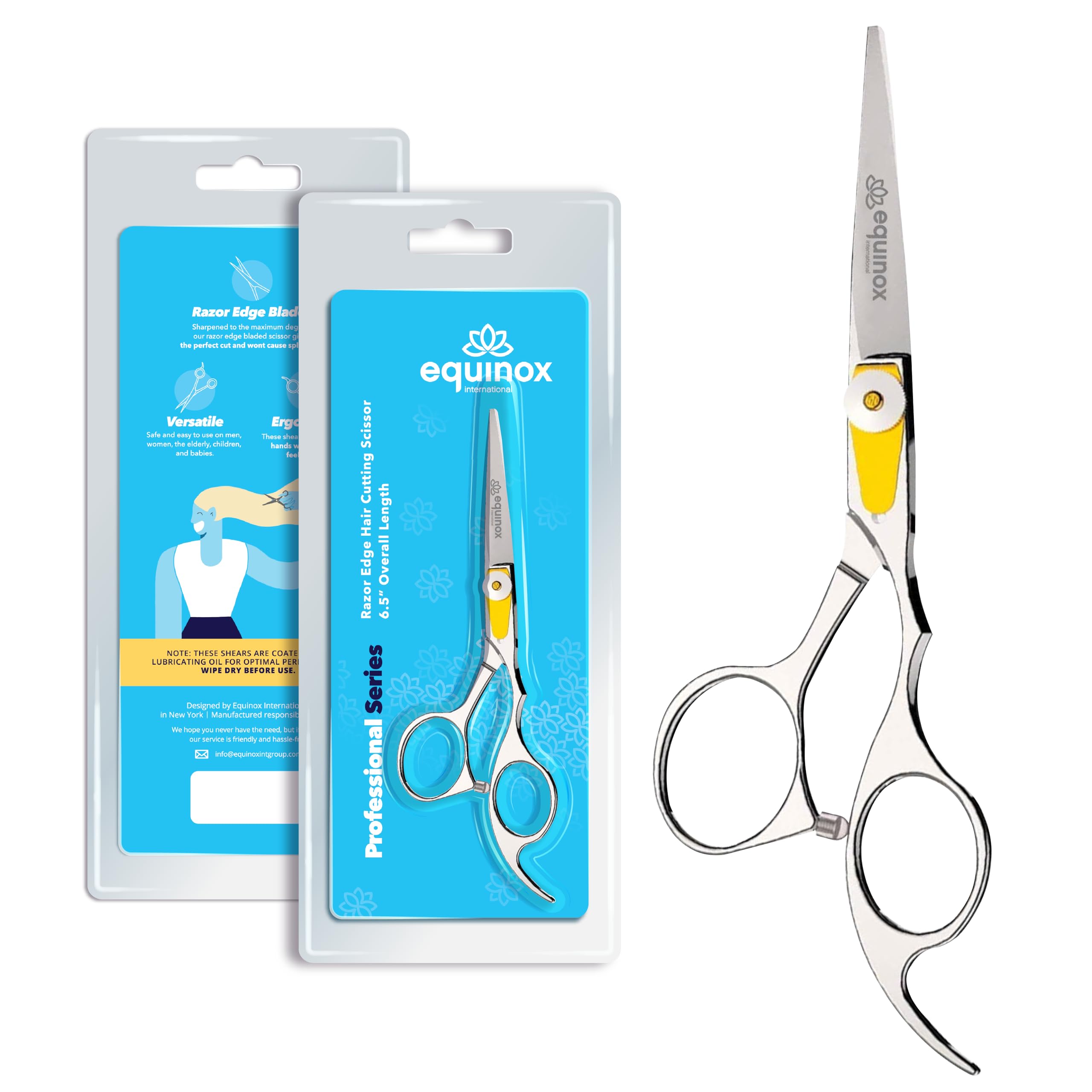 Equinox Professional Razor Edge Series Barber Hair Cutting Scissors - Japanese S