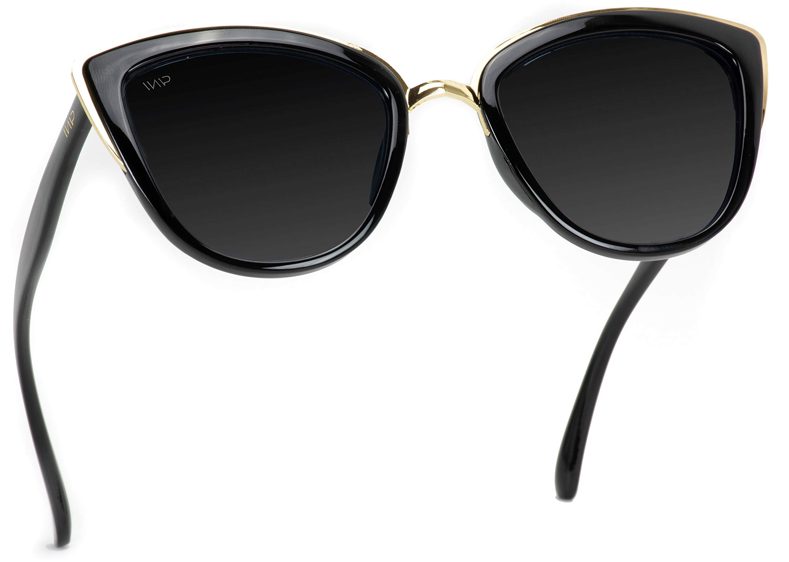 WearMe Pro Women's Oversized Cat-Eye Sunglasses with Reflective Lens