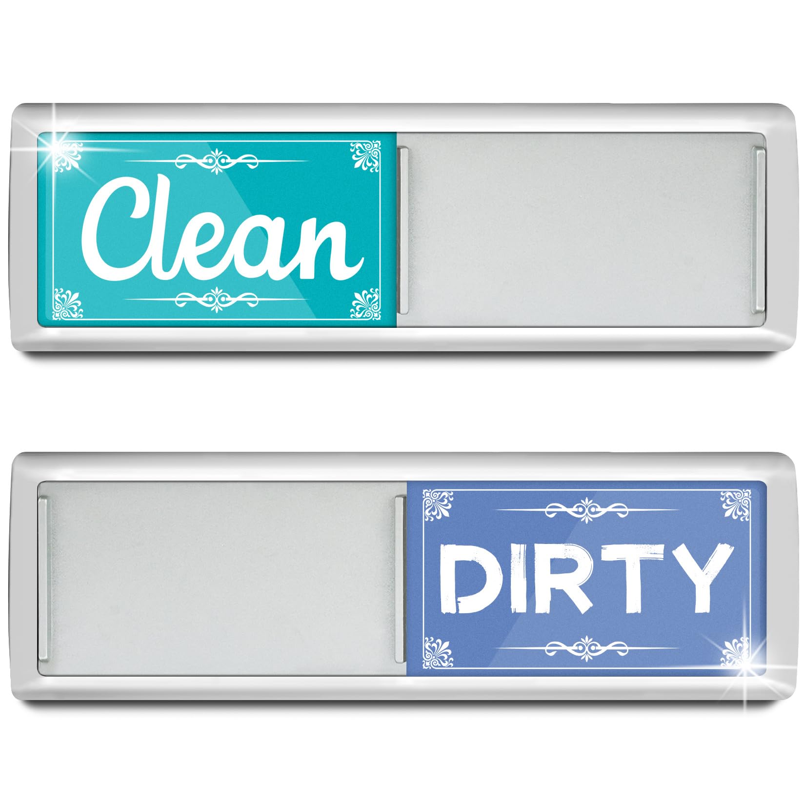 PSLER Dishwasher Magnet Clean Dirty Sign - Green & Blue Slide Tab Indicator | St