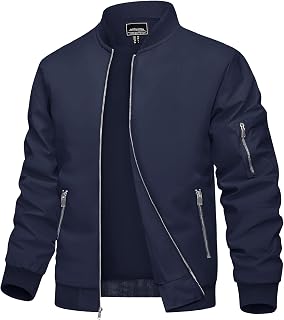MAGCOMSEN Men's Bomber Jacket Lightweight Windbreaker Spring Fall Jacket