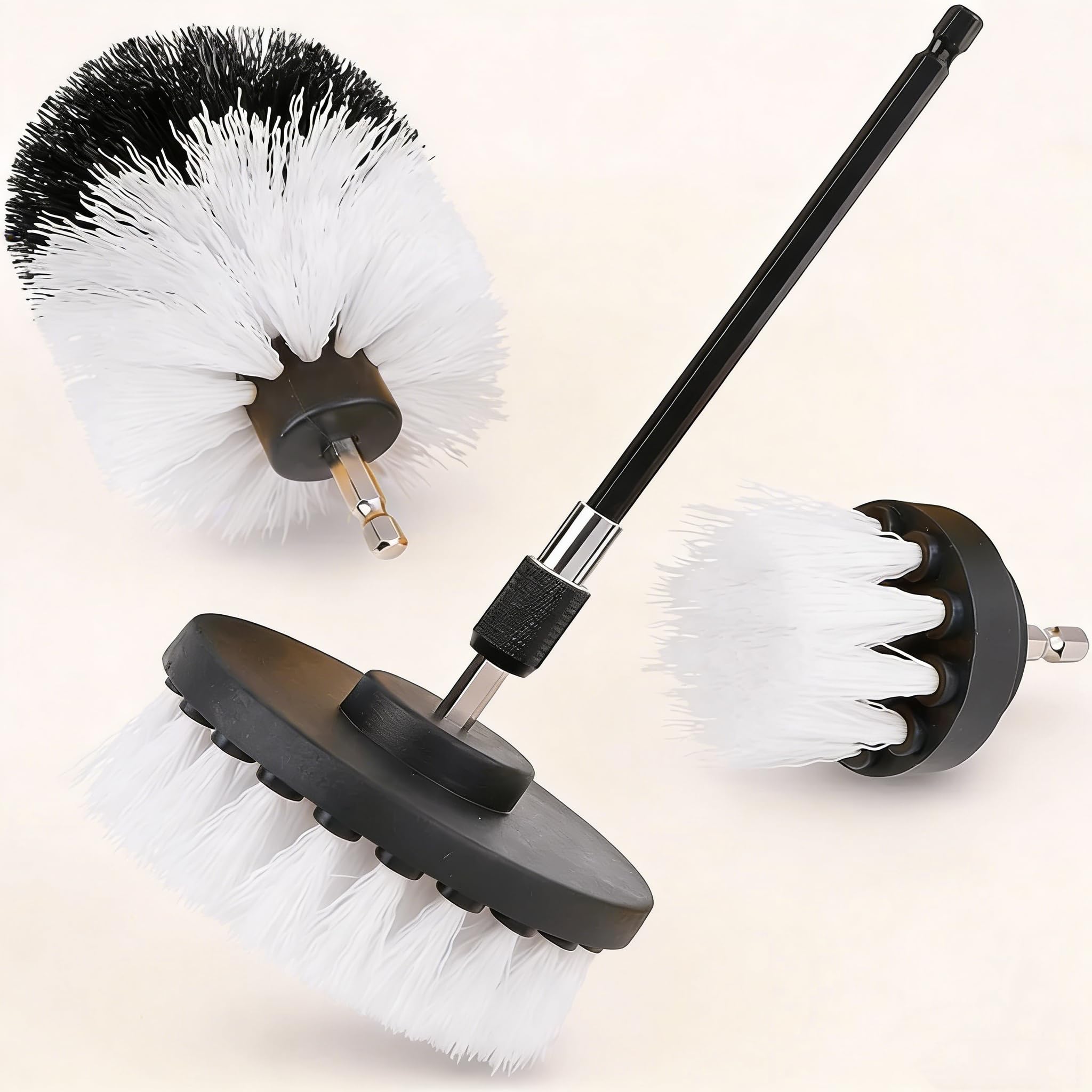 4 Pack Drill Cleaning Brush Set, Cleaning Brush with Extended Accessory, Multi-U