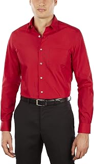 Van Heusen Men's Plain Poplin Bodycon Shirt (Pack of 1)