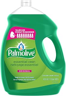 Palmolive Essential Clean Dish Soap, Original Scent 4.27 L - Biodegradable, Phosphate & Paraben Free Liquid Dish Soap - Removes Grease & Grimes from Dishes