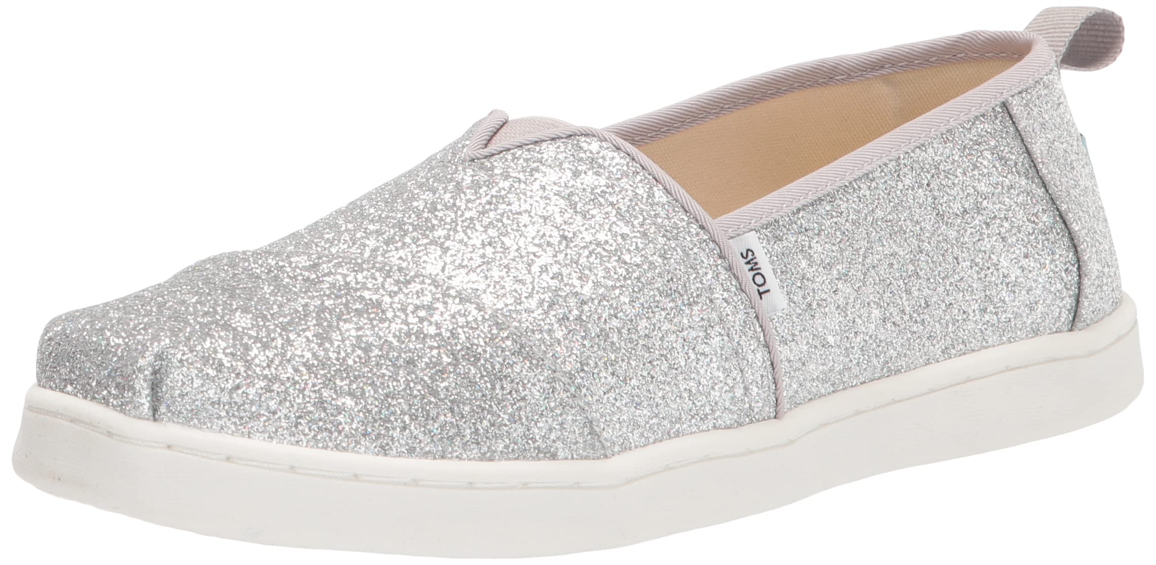 TOMS Glitter Espadrille Loafers Girls
