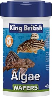 King British – Algae Wafers 40g – Multi-Vitamin Complete Sinking Fish Food – For Bottom Feeding Catfish, Plecostomus & Algae Eating Fish Natural Ingredients