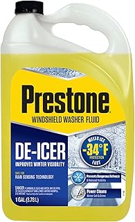 Prestone AS250 De-Icer / Winter Windshield Washer Fluid, 1 Gallon