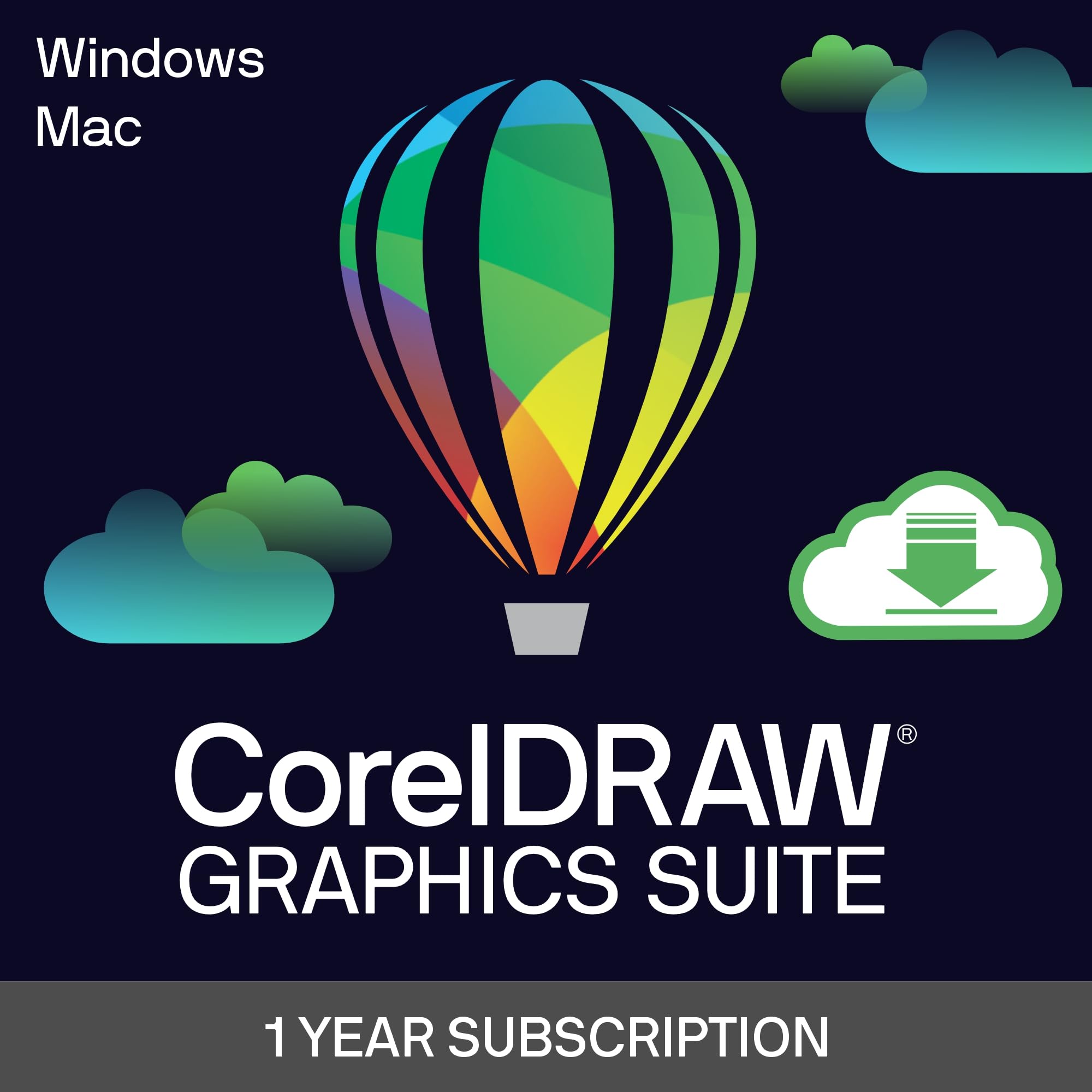CorelDRAW Graphics Suite | 1 Year Subscription | Graphic Design Software for Pro
