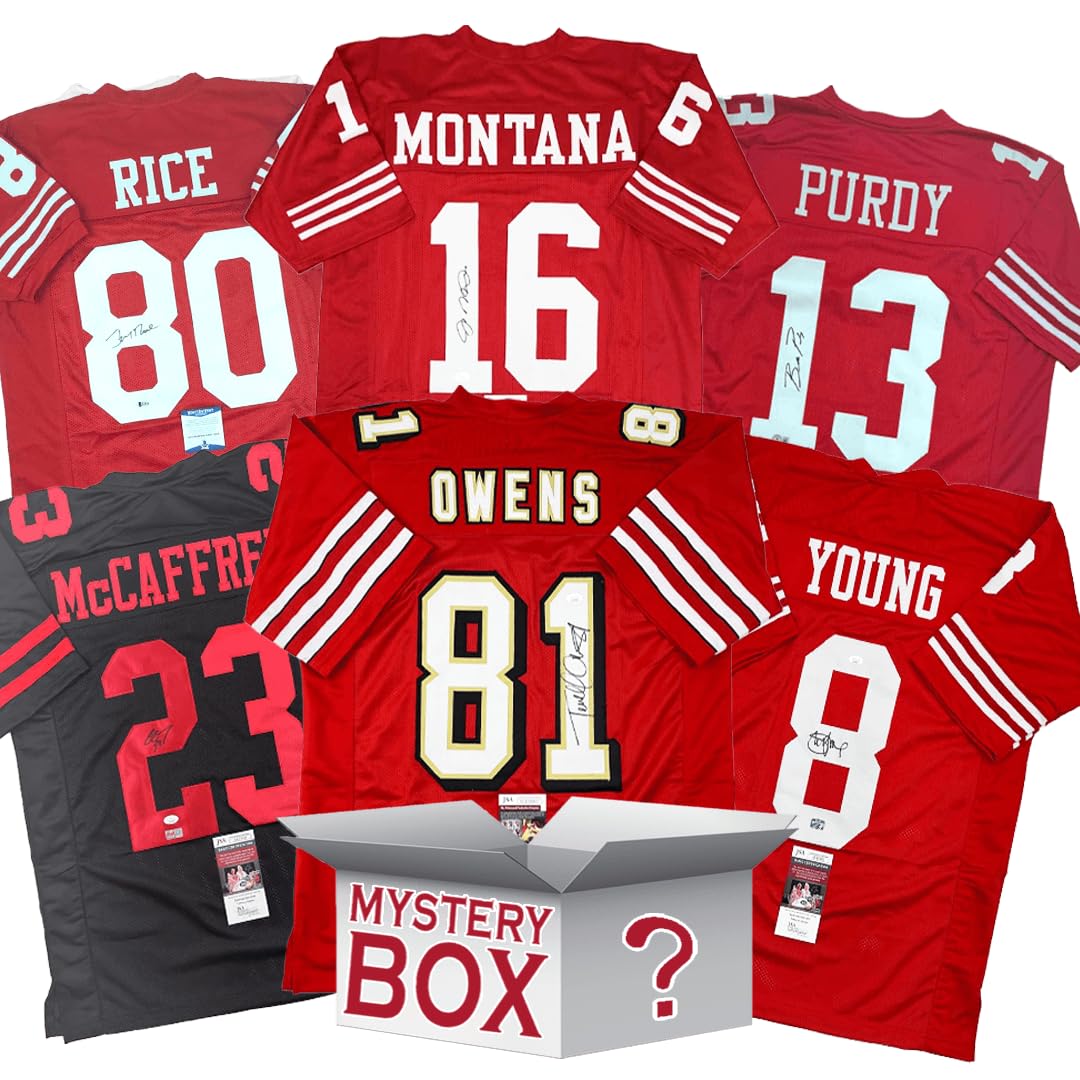 Autographed/Signed San Francisco Football Jersey Mystery Box with PSA JSA or Bec