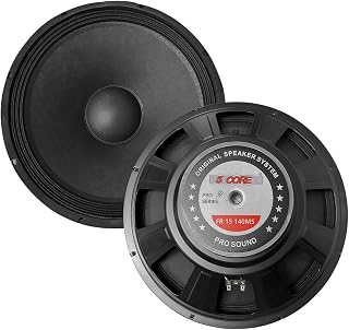 5Core 15" Subwoofer Speaker 2000W 8Ohm Replacement Audio PA DJ Sub Woofer | Full Range 15 Inch Woofer with Large 40 Oz Magnet Frequency 35-1.5KHZ 2" CCAW Voice Coil Paper Cone Steel Basket