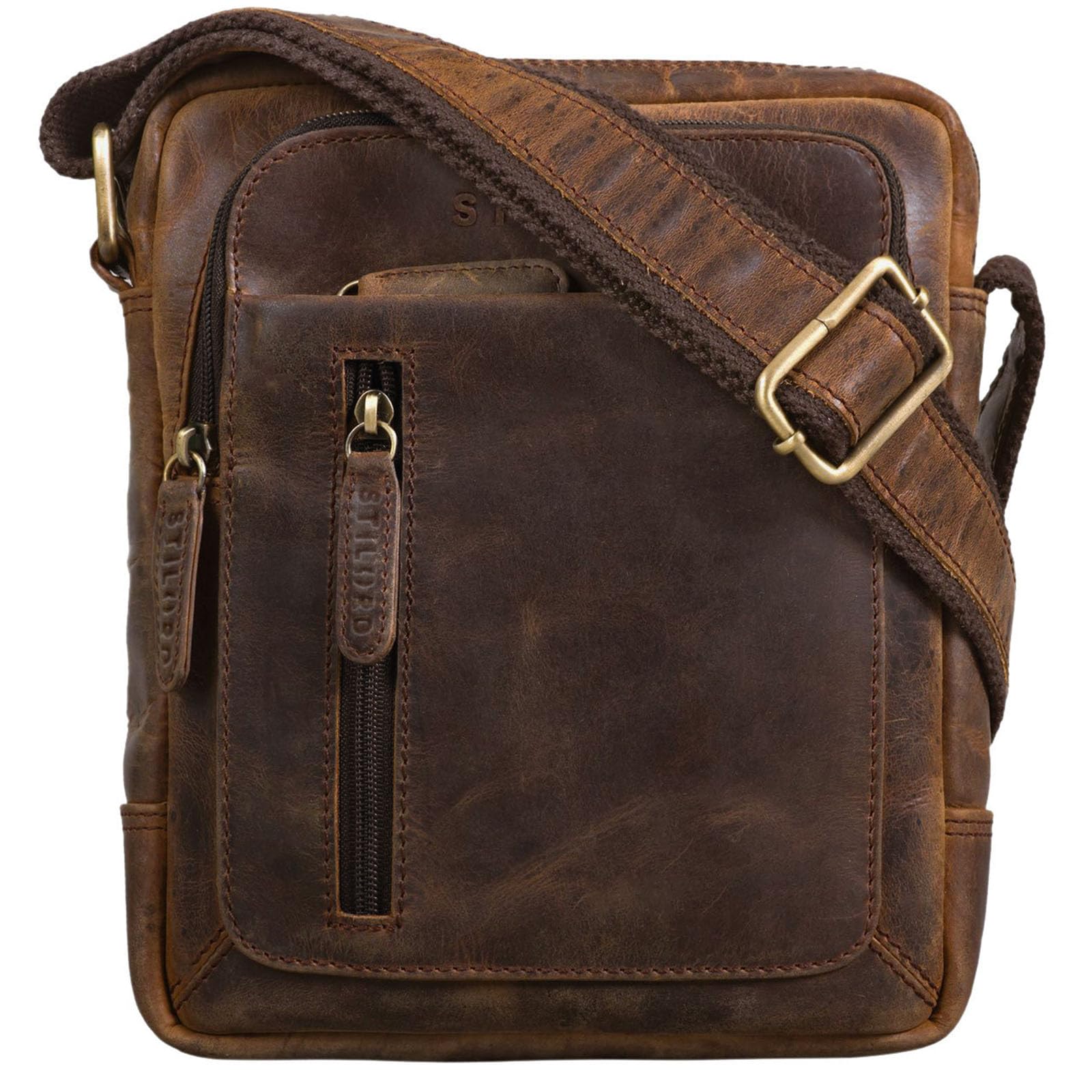 STILORD "Jamie" Men's Leather Bag - Perfect for Travel & Daily Use - Small Vinta