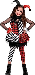 Spooktacular Creations Girls Clown Costume, Black and Red Dress for Girls Halloween Role Play, Cosplay Party