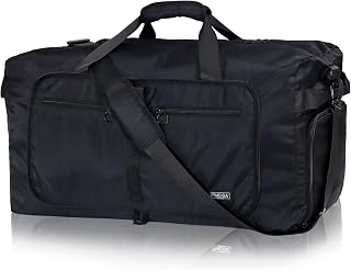 Fmeida 65L Duffle Bag Foldable Travel Duffel Bags for Men Women Travel Bag | Shoes Compartment, 65L Large Capacity, Foldable, Packable, Water Repellent, Tear Resistant, for Traveling Gym Overnight Camp