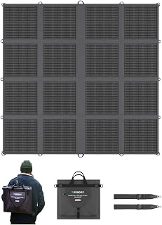Renogy 400W Portable Solar Panel for Power Stations, 25% High Efficiency | N-Type 400 Watt Solar Panel Blanket, Backpack-Size Foldable Design Use Less Space, for Camping, RV, Pickup, And Marine