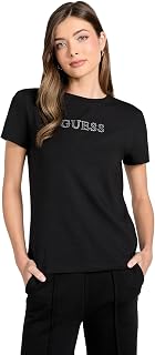 Guess Women's T-Shirt Briana T-Shirt Purple
