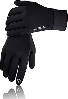 SIMARI Winter Gloves for Women Men - Cold Weather Thermal Touch Screen Ski Snow Glove Liners, Non-Slip Palm & Warm Fleece Lined, for Running Cycling Driving Hiking Walking Sports Outdoor Texting Work