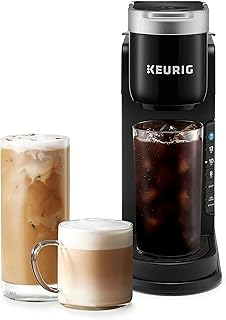 Keurig K-Café Barista Bar Single Serve Coffee Maker, with 3 Brew Sizes, Hot and Cold Brew Capabilities, 2oz Coffee Shot Button, Black (Renewed)