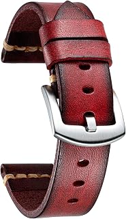 BINLUN Strap Watch Leather Strap Watch 18 mm 20 mm 22 mm 24 mm 26 mm Strap Smartwatch Strap Smartwatch Quick Release Strap Vintage Gradient Leather Bracelet Watch Cowhide Leather for Men Women