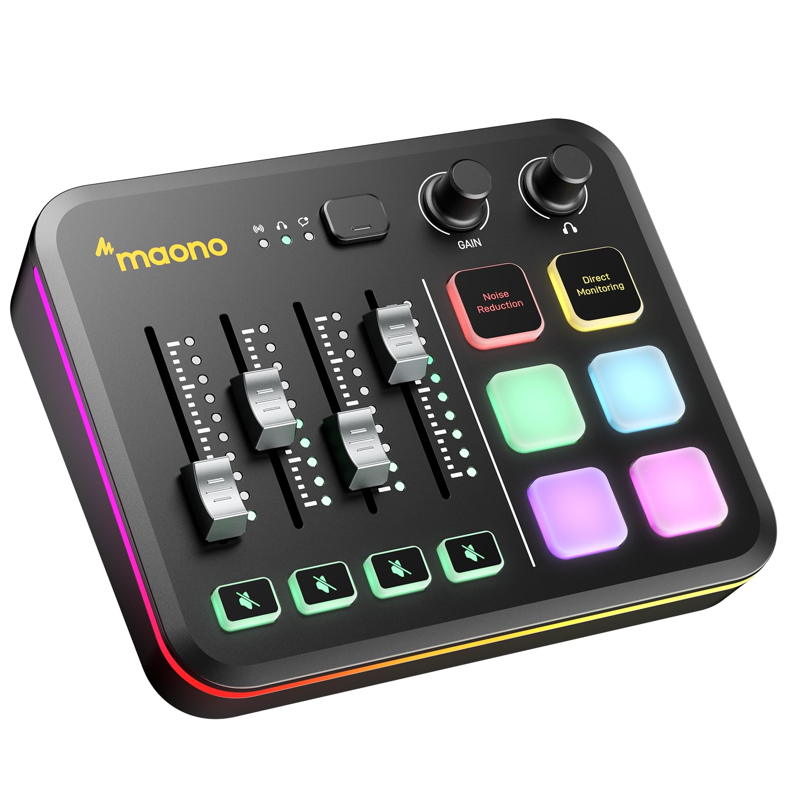 MAONO G3 Gaming Audio Mixer with Map Any Audio Sources for PC Streaming | Mixer 