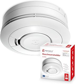 Ei Electronics Ei650 Smoke Detector, Stand-Alone Device with Battery for 10 Years, Test Winner Stiftung Warentest, White