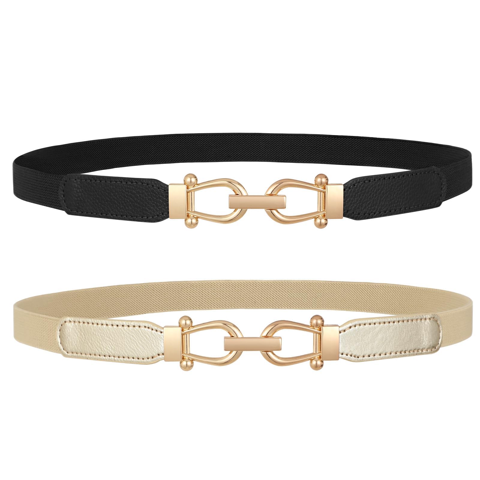 JASGOOD Leather Belt for Women Plus Size Black Casual Waist Belt for Jeans Pants