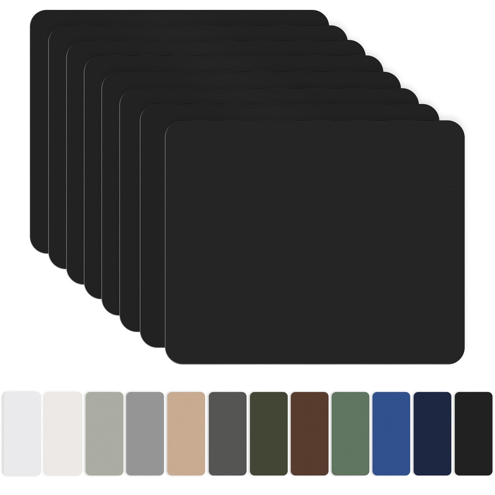 8 Pieces 7.87 x 5.9 inch Nylon Repair Patches Nylon Fabric Patch Self-Adhesive F