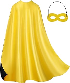 Bosvin Adult Superhero Cape & Mask Set - Double-Sided Super Hero Capes and Masks for Dress-Up Parties