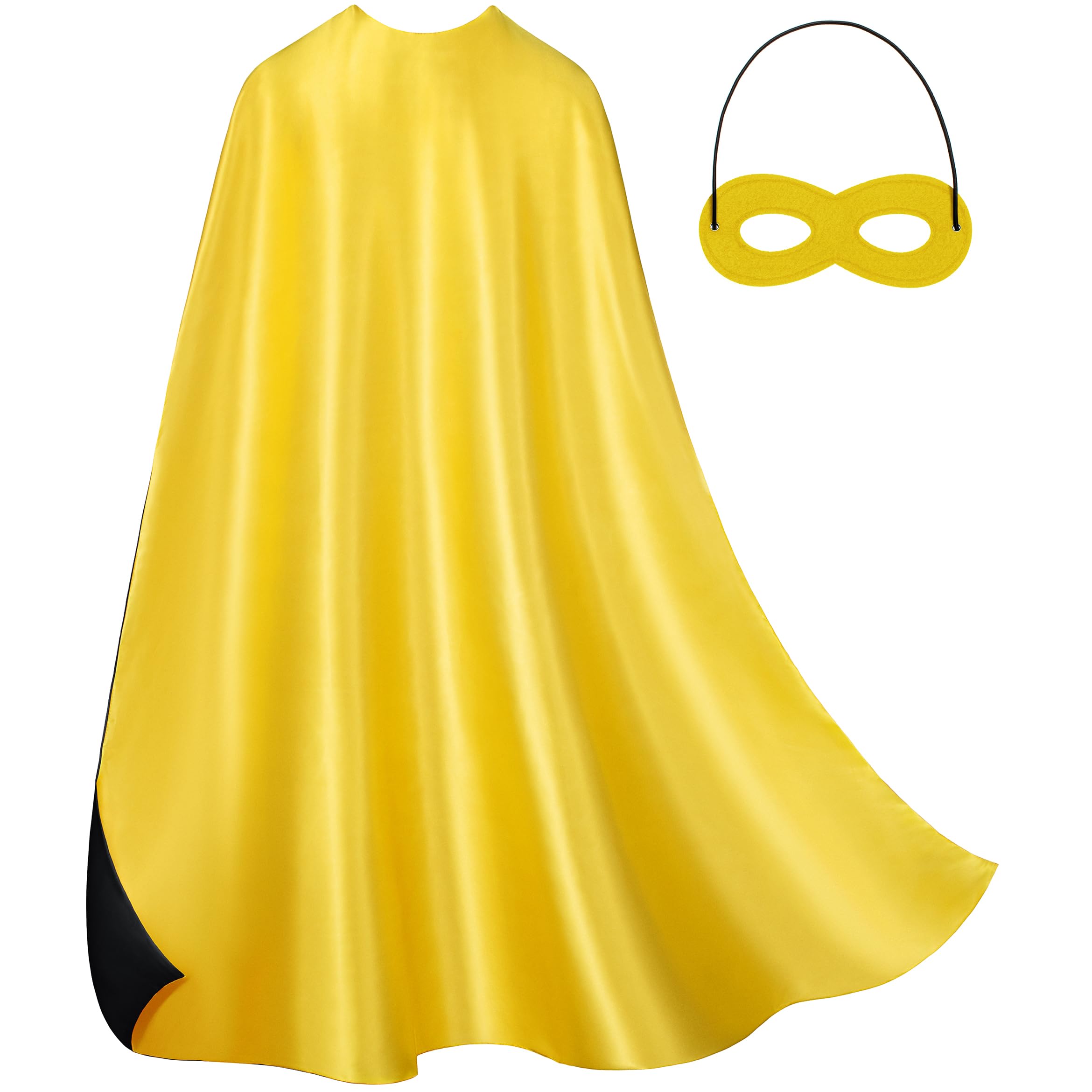 Bosvin Adult Superhero Cape & Mask Set - Double-Sided Super Hero Capes and Masks