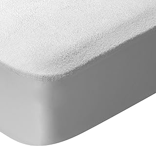 Pikolin Home PP05 Waterproof and Breathable Terry Mattress Protector 100% Cotton, white, 105 x 190/200 cm