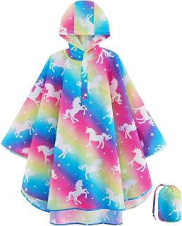 WAWSAM Regenponcho Kinder Wasserdicht Regencape Kinder Leicht