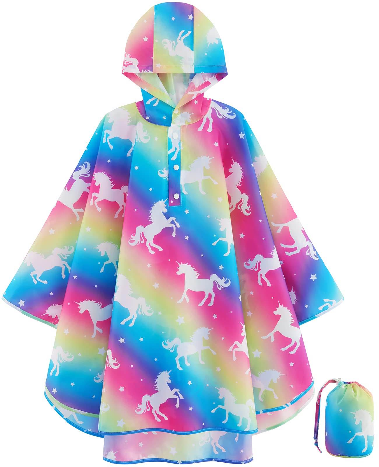 WAWSAM Regenponcho Kinder Wasserdicht Regencape Kinder Leicht