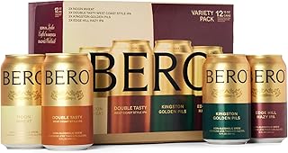 BERO Non Alcoholic Beer Refreshing 4 Flavors Variety, 12 Pack x 12 Oz Cans | NA Beer by Tom Holland, Our Classic Variety Pack Consists of our 4 Flavors, No Alcohol Beverage Great for Any Occasion